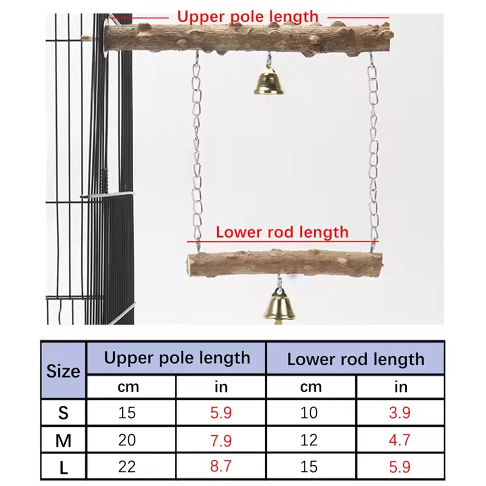 Pet Parrot Suspension Bridge Toys, Bird Toys, Swing Supplies, Claw Grinding, Pole Standing Birdcage Accessories