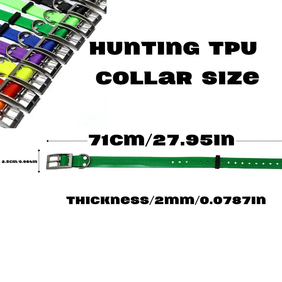 Hunting Dog Collar Non-Toxic TPU Waterproof Collar for Large Dogs Adjustable Durable Easy Clean Pet Training Accessory