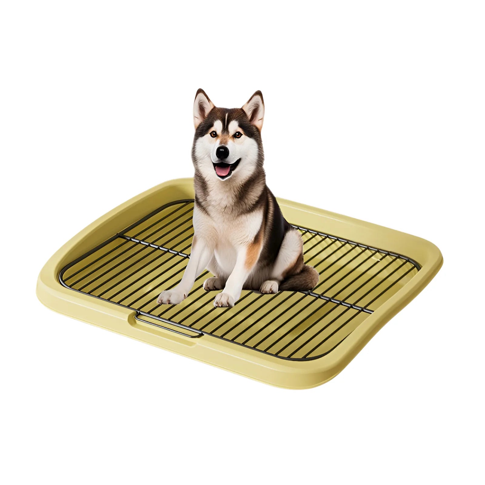 Large Pet Dog Toilet Medium and Large Dogs Toilet Training Equipment Stainless Steel Full Cleaning Anti-stepping Poop Collector