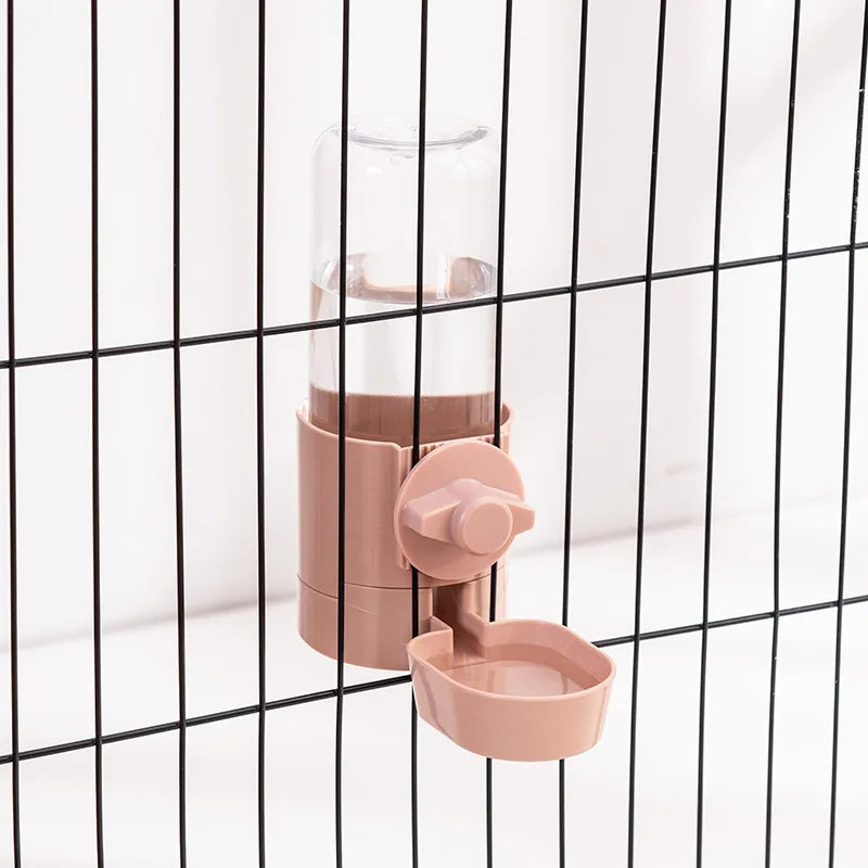 Automatic Pet Feeding Cage Hanging Bowl Water Bottle Food Container for Small Dogs, Cats, Rabbits, Birds Pet Feeder Product