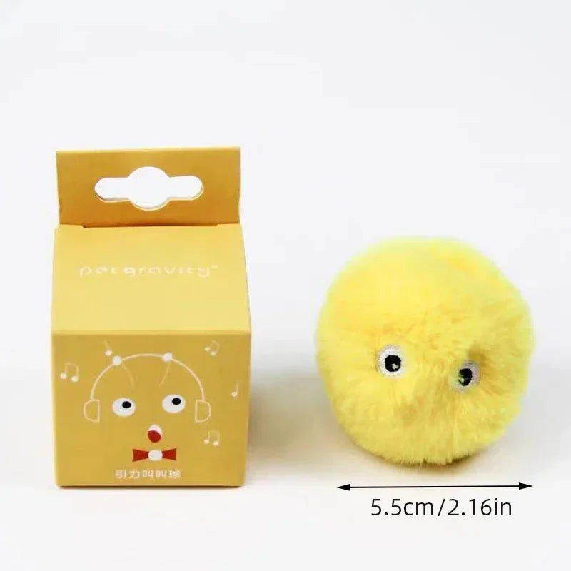 Training Toy Interactive Ball Smart Cat Toys Plush Electric Catnip Kitten Touch Sounding Pet Product Squeak Toy Ball