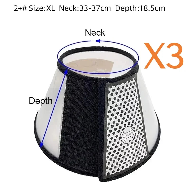 Pet Elizabeth Collar Soft Puppy Cat Anti Bite Recovery Cone Small Dog Wound Healing Neck Ring Post Surgery Protective Accessorie