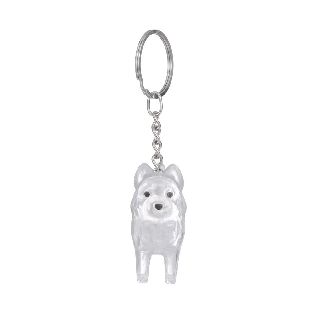 Transparent Dog Fur Storage Pendant Fur Storage Capsule Cute Portable Souvenirs Keychain DIY Accessories Dog Shape Keychain