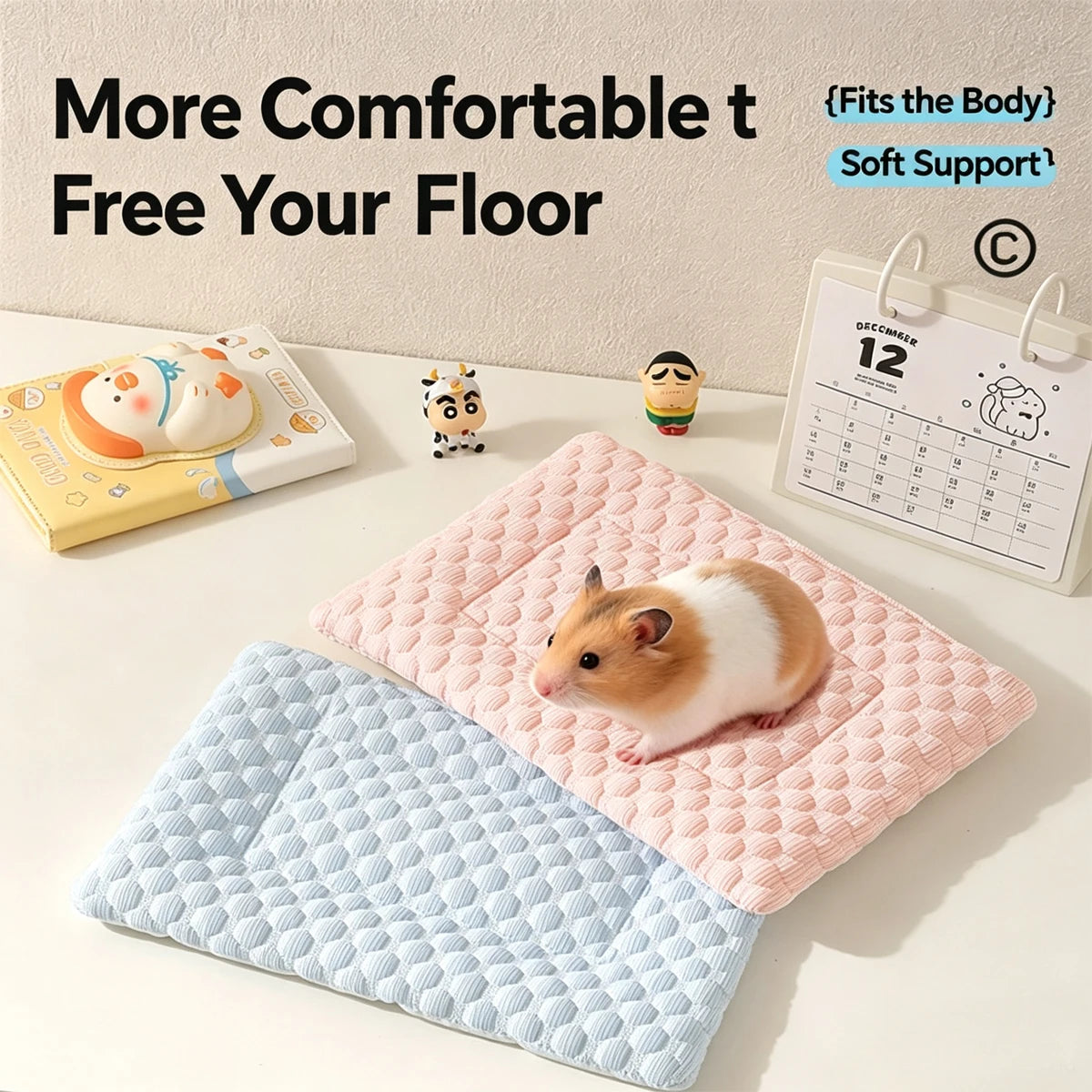 Guinea Pigs and Chinchillas Anti-slip Summer Breathable Mat Small Pets Pig Nest Hamsters Accessories Hamster Supplies Cushion