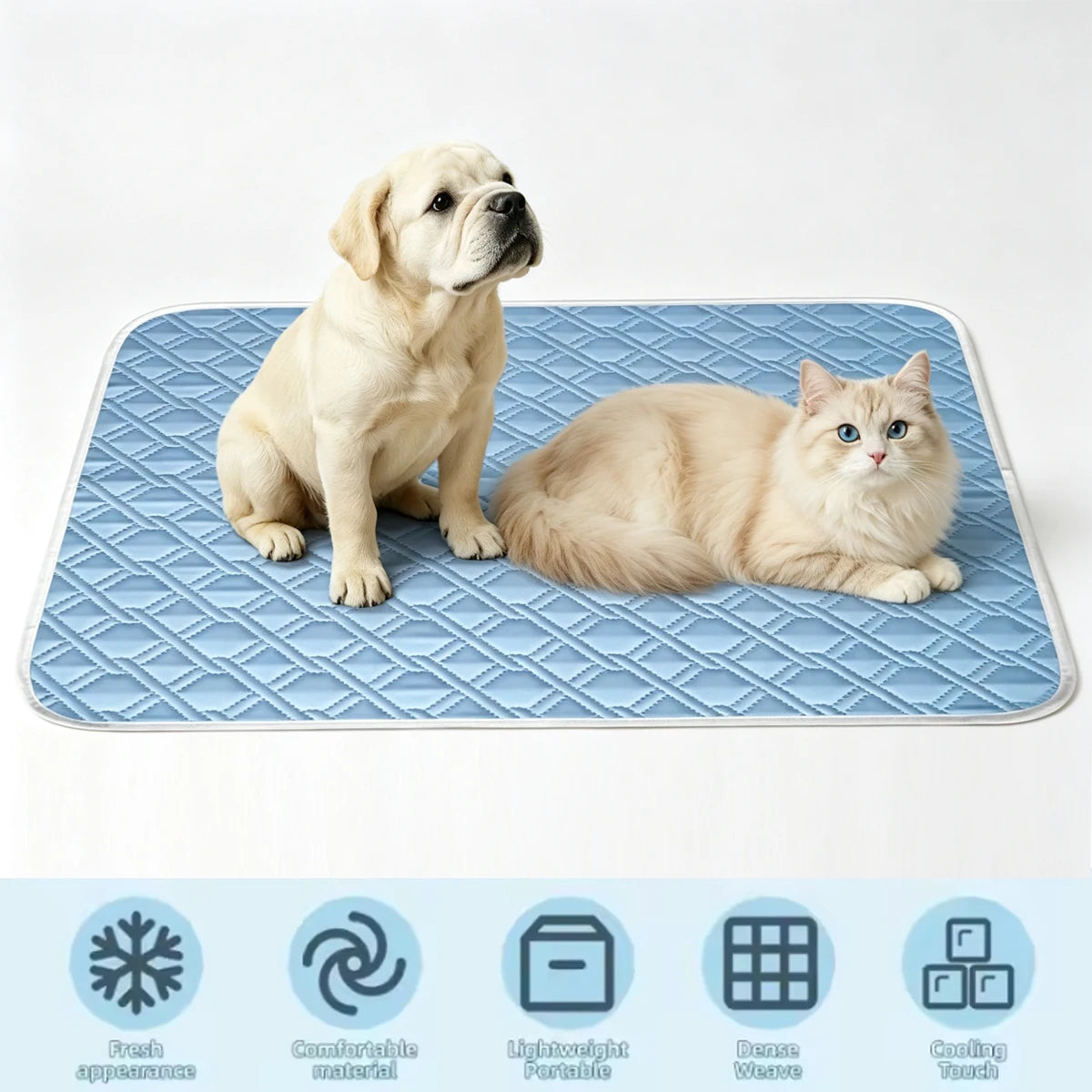 Dog Cooling Pad Large Mat Dogs Cool Refreshing Products Cold Pets Accessories Size Washable Bed Summer Does Not Slip Pet Goods