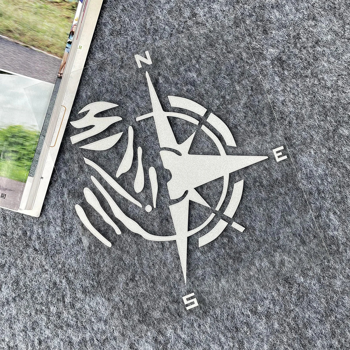 Compass Reflective Vinyl Motorbike Car Stickers Fuel Tank  Helmet Motorcycles Accessories For Voge 900 DSX Yamaha R3 Kawasaki