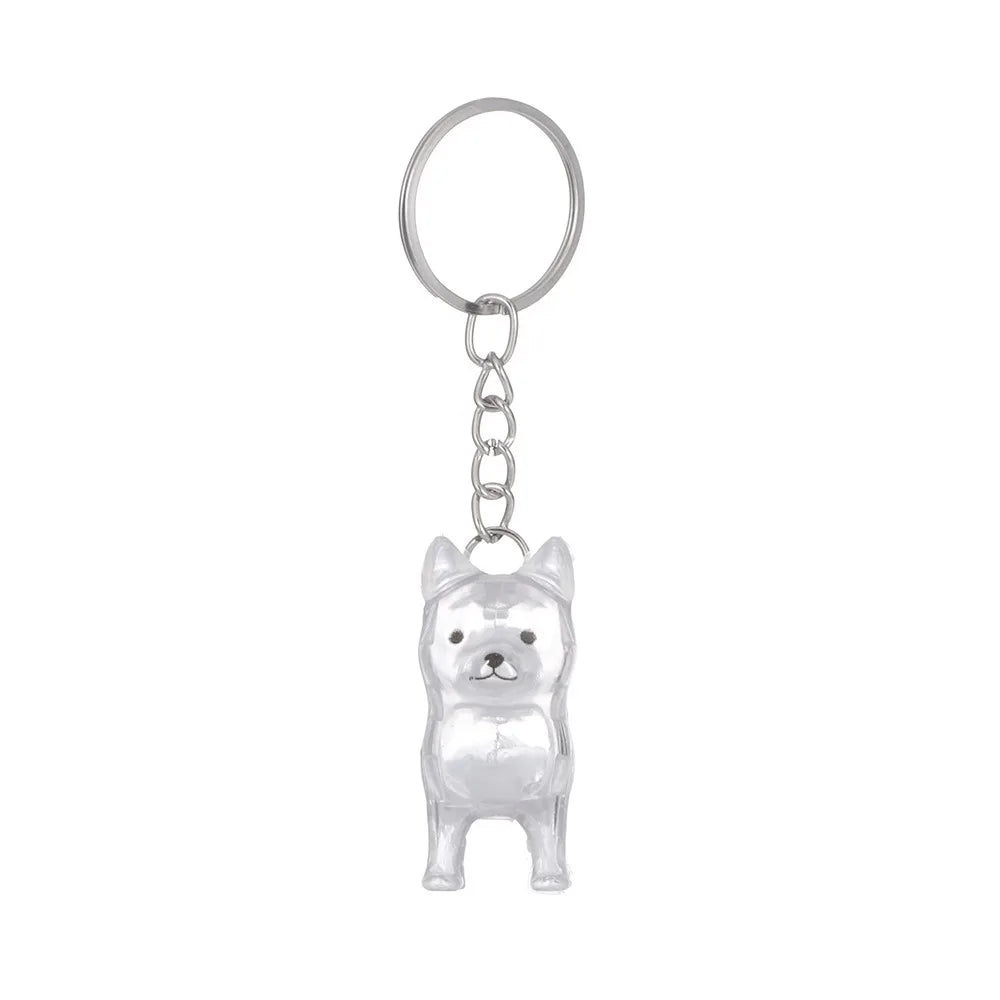 Transparent Dog Fur Storage Pendant Fur Storage Capsule Cute Portable Souvenirs Keychain DIY Accessories Dog Shape Keychain