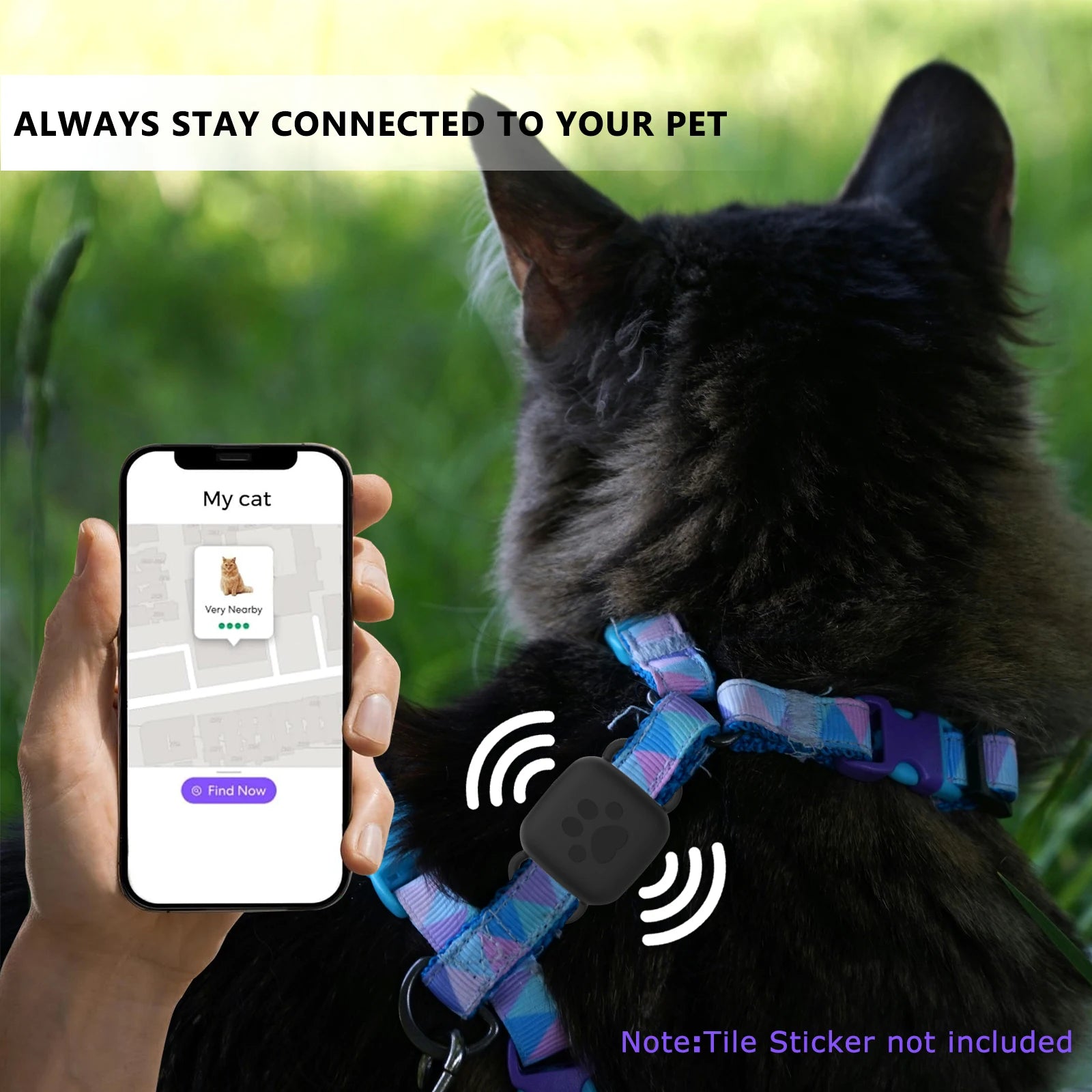 Silicone Case Dog Collar Holder for Tile Mate 2024, Scratch Resistant, Lightweight and Anti-Lost Tracker Cover Accessory for Pet