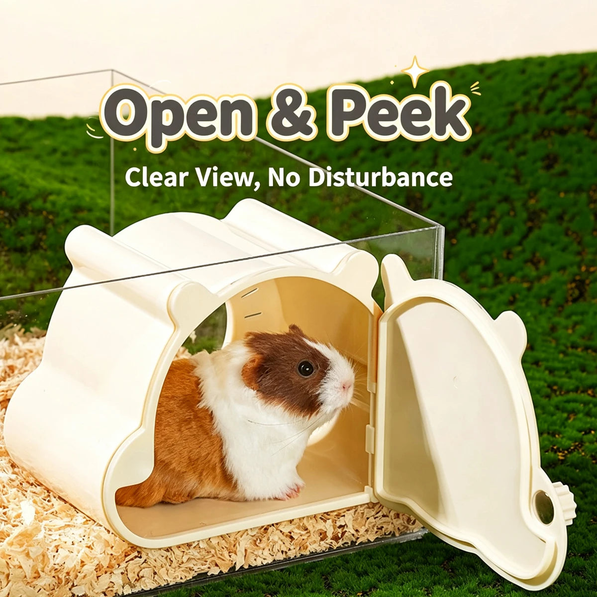 Visualized Magnetic Hamster Avoidance Nest Observation Cabin Rat Cage Accessories Guinea Pigs Accessory Pet Effortless Mounting