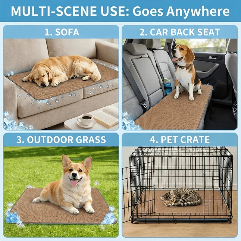 Dog Cooling Mat Summer Pet Cold Bed Extra Large For Small Big Dogs Pet Accessories Cat Durable Blanket Sofa Cat Ice Pad Blanket