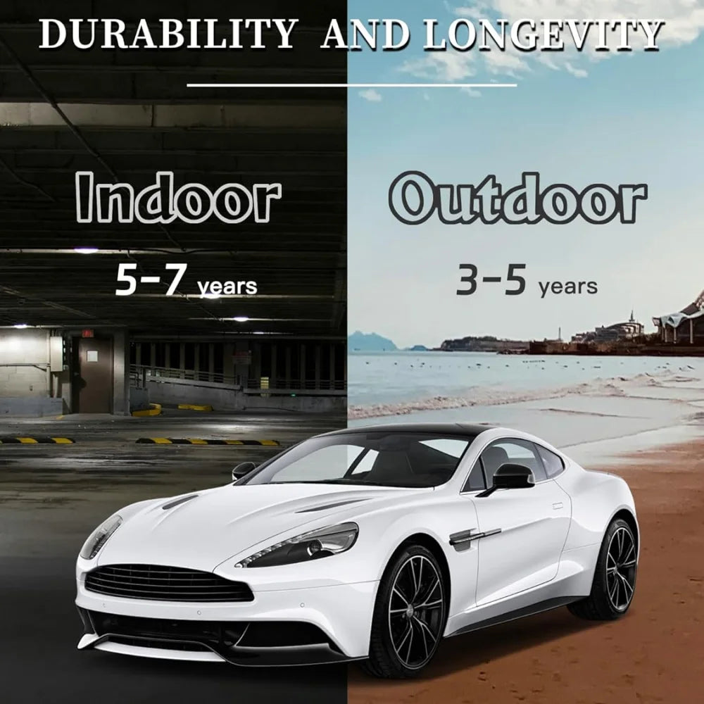 Car Wrap Film PET Glossy White Film Bubble Free Decal Car Adhesive Vinyl Waterproof Sticker for Car Accessories