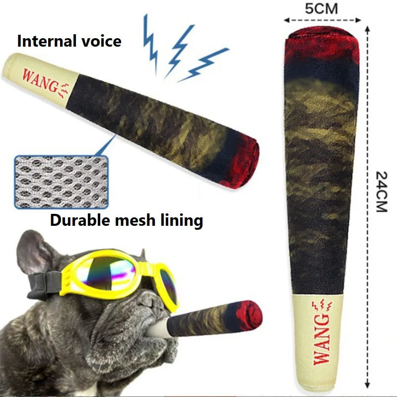 New Interactive Dog Joint Sound Puppy Toy Cigar for Resistant Squeak Indestructible Dog Plush Dog Toy with Squeaker Chewing Toys