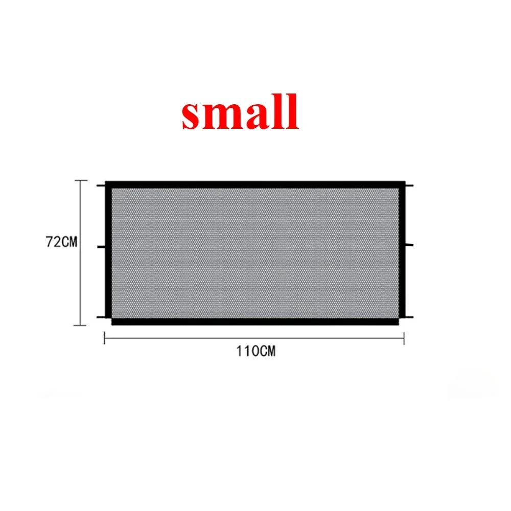 Pet Dog Fence Equipped with 4 Hooks Pet Isolation Net New Folding Breathable Mesh Fence No Drilling Protection Barrier Dog Safet