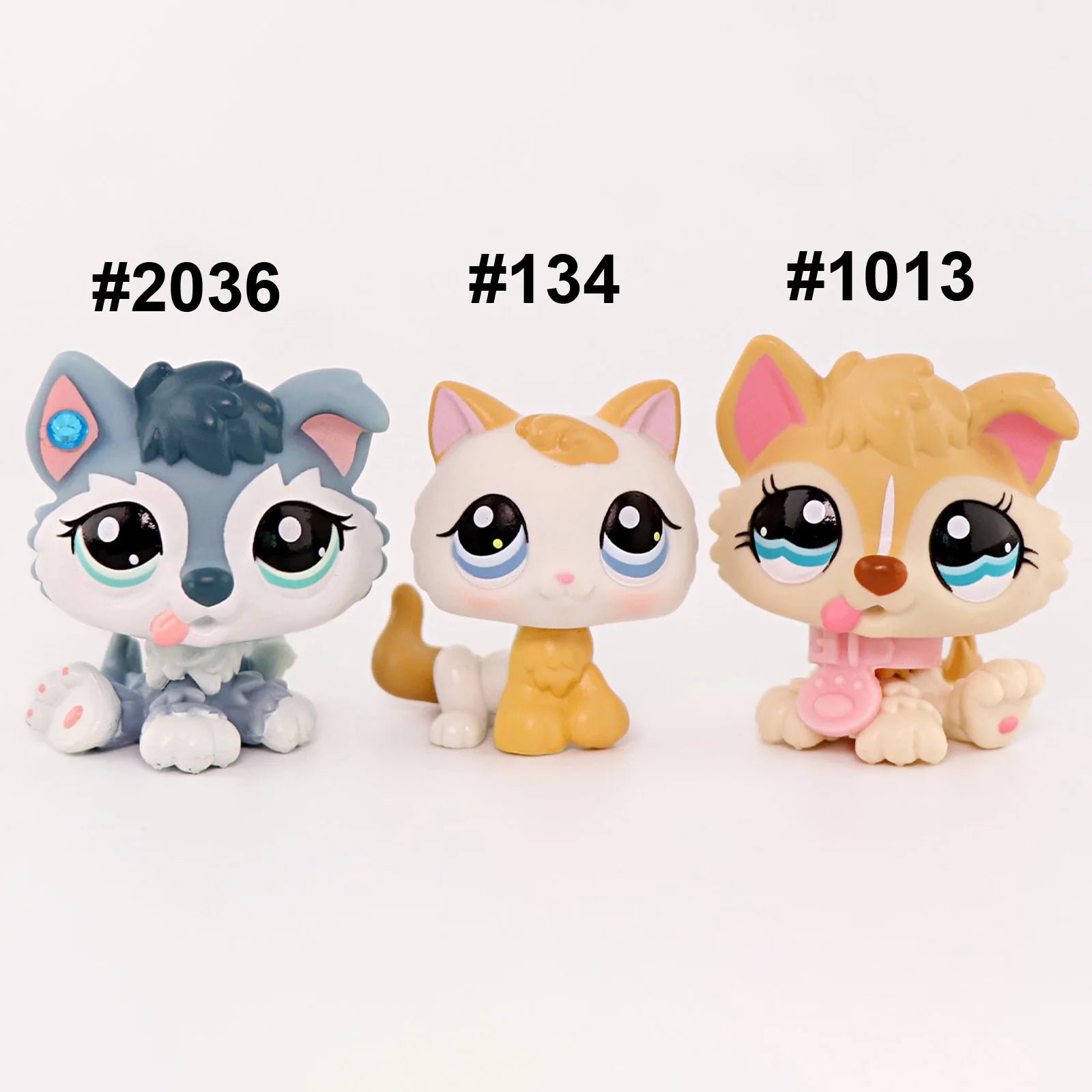 LPS Minilpsshop Rare Pet Shop Bobble Head Toy Cute Great Dane Collie Dachshund Dog Spaniel Puppy Pets for Kids