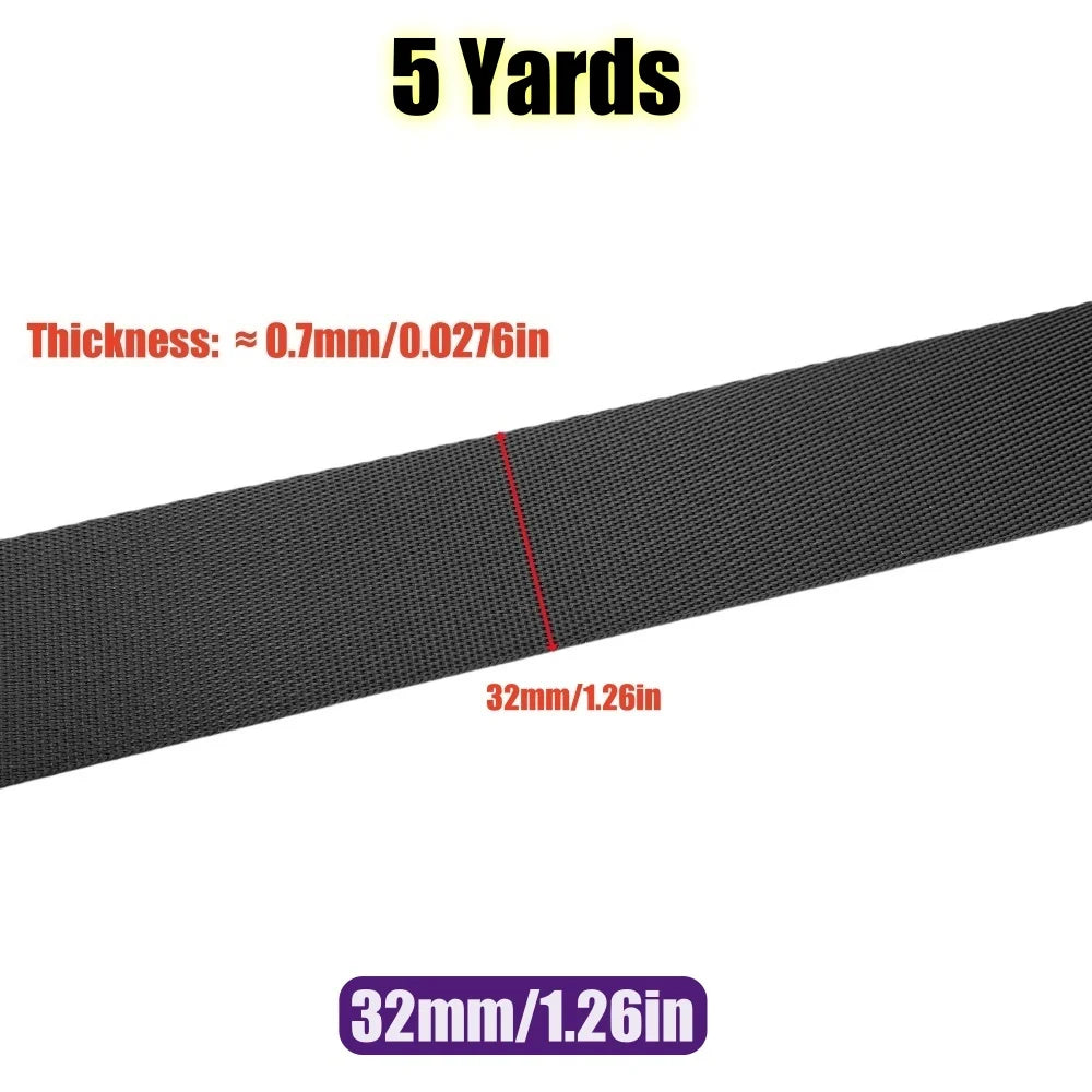 5 Yards 10-50mm Nylon Webbing Tape Backpack Strap Pet Collar Safety Belt Ribbon Band Bag Clothing DIY Sewing Accessories
