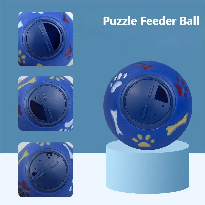 Slow Feeder Interactive Toy For Cats Dogs Leakproof Rubber Chew Ball Training Play Food Dispensing Pet Supplies