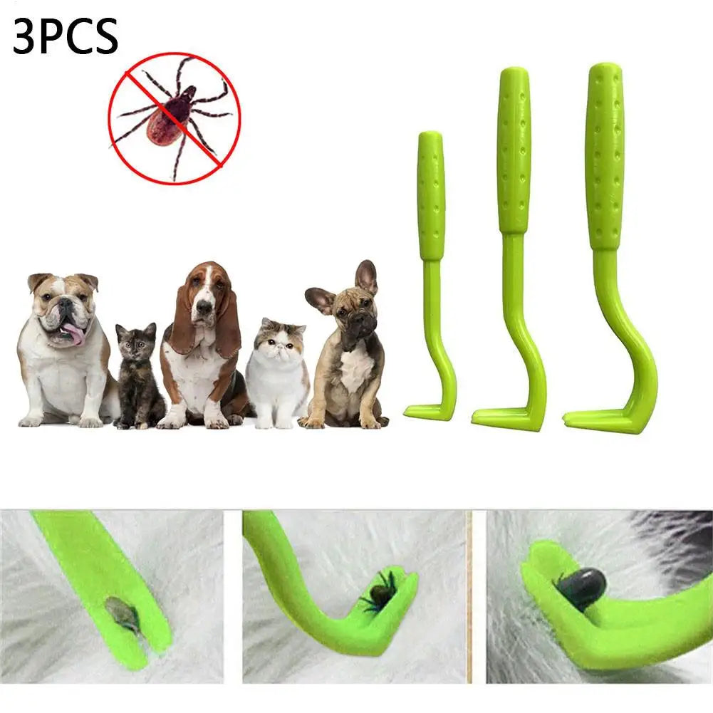 3Pcs Pet Flea Remover Beauty Insect Clamps Remove Lice Ticks Worms From Cats Dogs Cleaning Tools Care Accessories