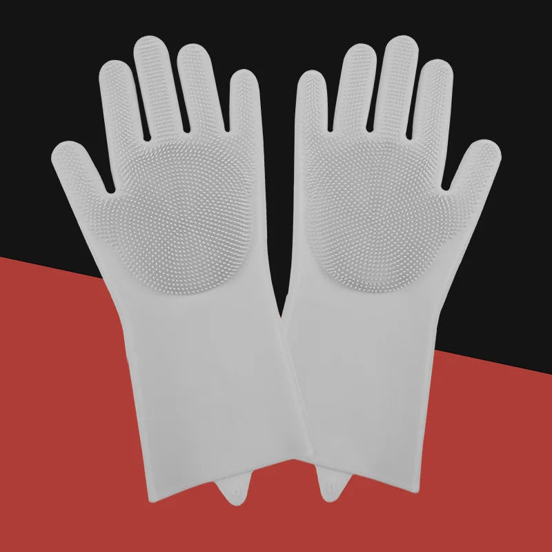 Pet Grooming Cleaning Gloves Dog Cat Bathing Glove Indirect Shampoo Gel Scrubber Clean Soft Silicone Glove Hand Skin Protection