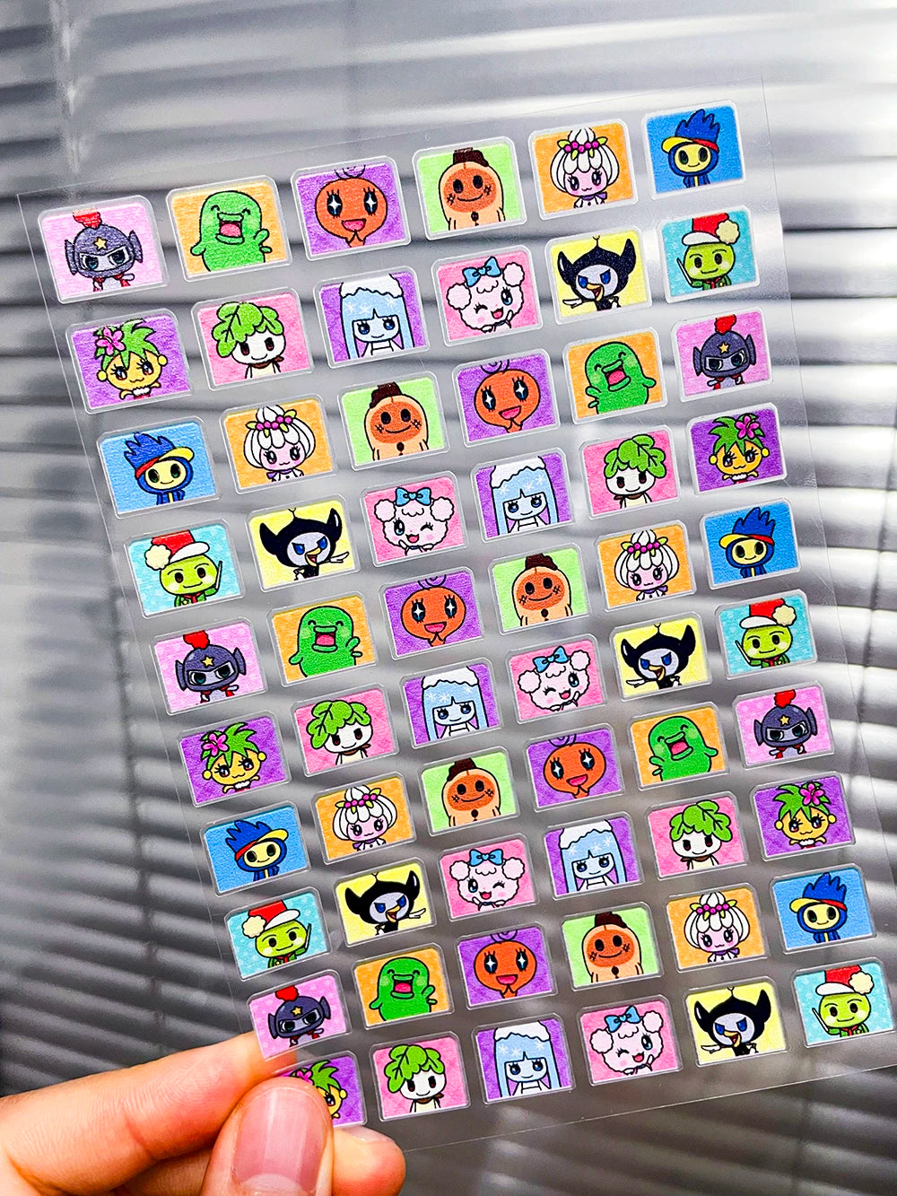 Kawaii Y2K Cute Pet Japanese Anime Self Adhesive Nail Sliders Pixel Style Mini Hand Account Diy Accessory Korean Nail Sticker