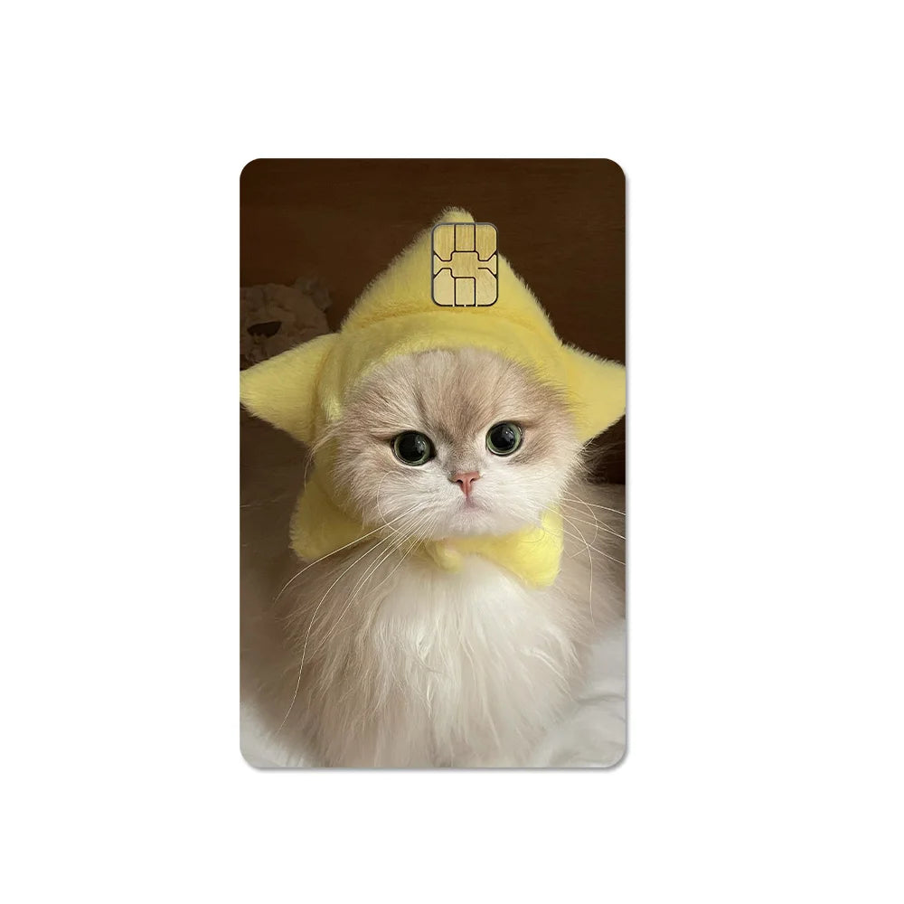 Cute Pet Puppy Kitten Lamb Credit Debit Card Sticker Bread Dog Bus Pass DIY Waterproof Small Chip Film Sticker Decoration Gift
