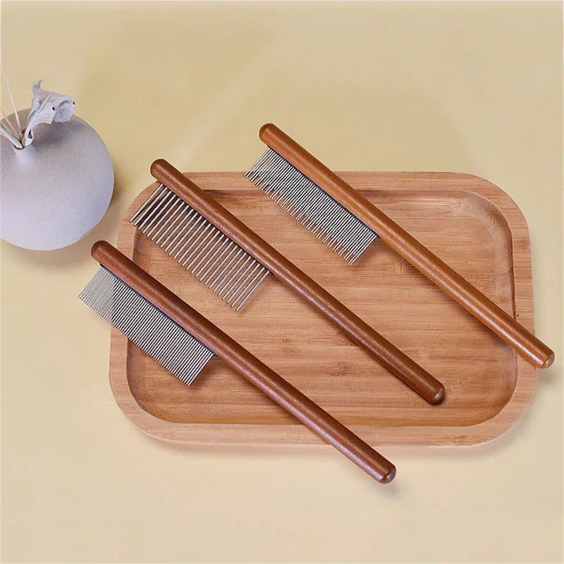 Pet Flea Comb Cat Dog Comb for Fleas Ticks Removal Tools Stainless Steel Grooming Brush For Matted Long Short Hair Pets Products