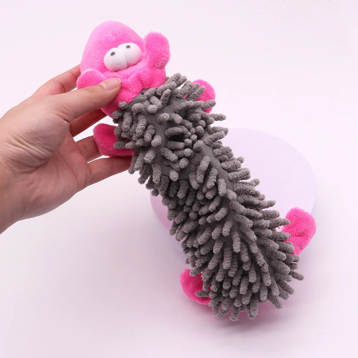 Squeaky Plush Dog Chew Toys Cute Animal Shape Soft Mop Texture Teeth Cleaning Interactive Pet Toy For Puppy Small Medium Dogs