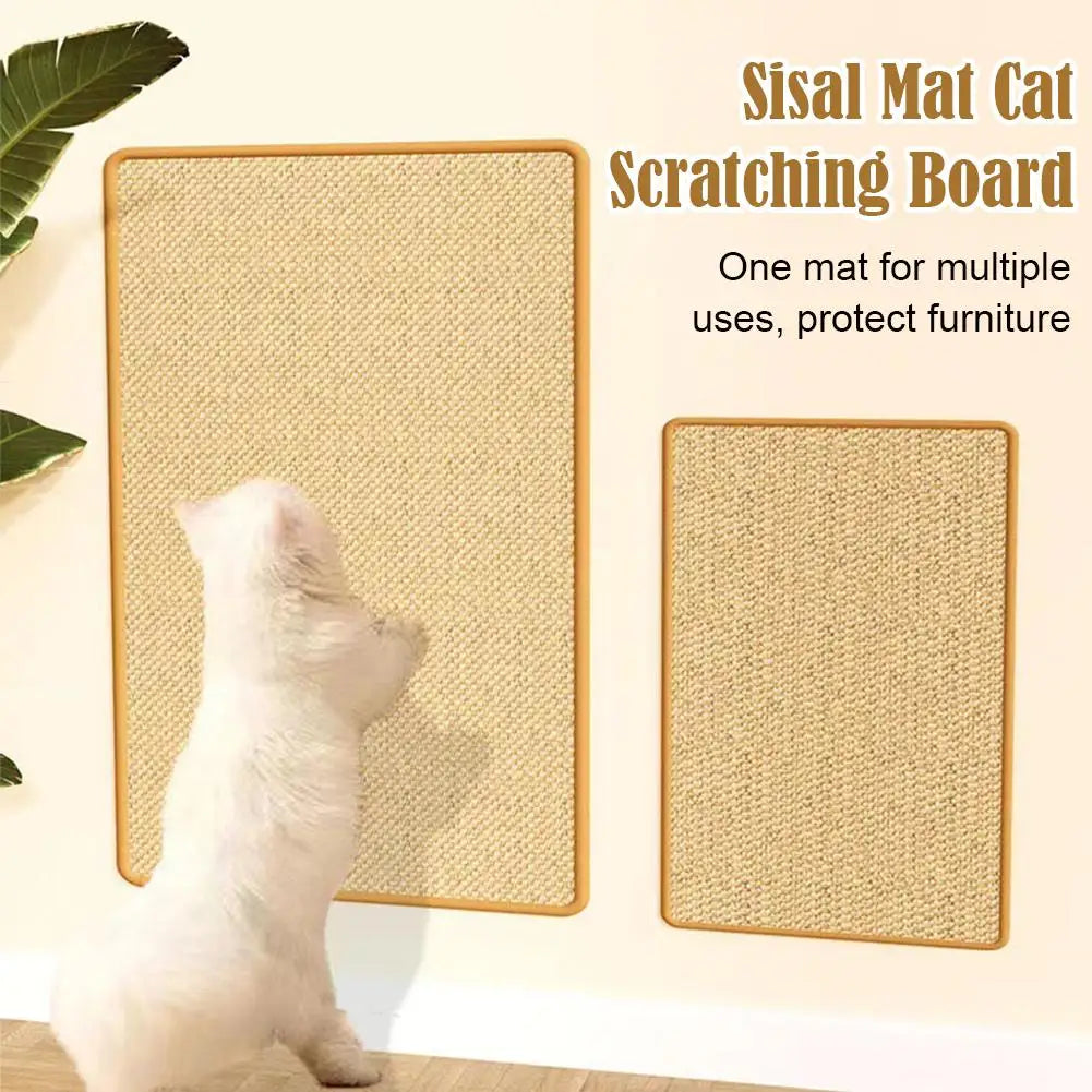 Self-adhesive Sisal Cat Scratch Pads Sofa Anti-scratch Claw Grinding Pads Scratch Board Wall Stickers Cat Pet Accessories