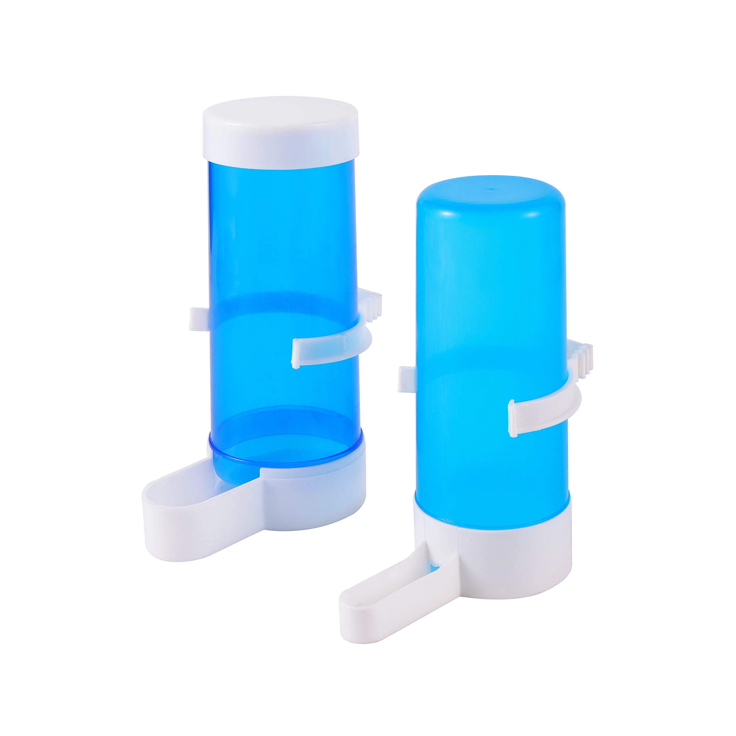 Plastic Pet Bird Hanging Automatic Drinking Fountain Feeder Parrot Feeding Cage Blue Parakeet Pigeon Bird Feeding Accessories