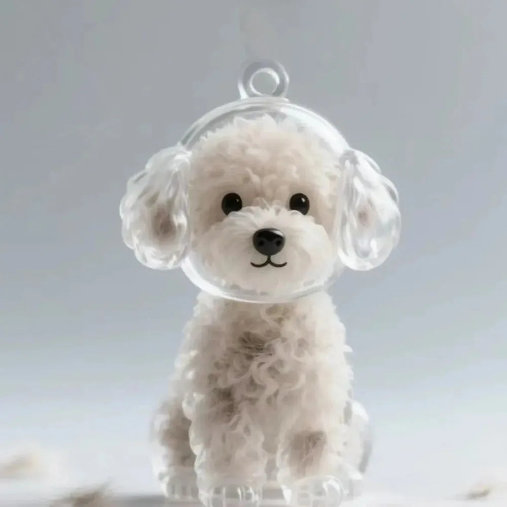 Dog Hair Storage Pendant Cute Keychain Bag Pendant Couple Car Key Chains Jewelry Souvenir Collection Gift Decoration Accessories
