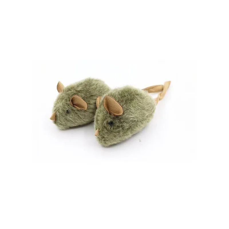 Funny Plush Cat Toy Simulation Mouse Automatic Chirping Interactive Mice Cat Toy Bite Resistance Pet Cat Toys Kitten Supplies