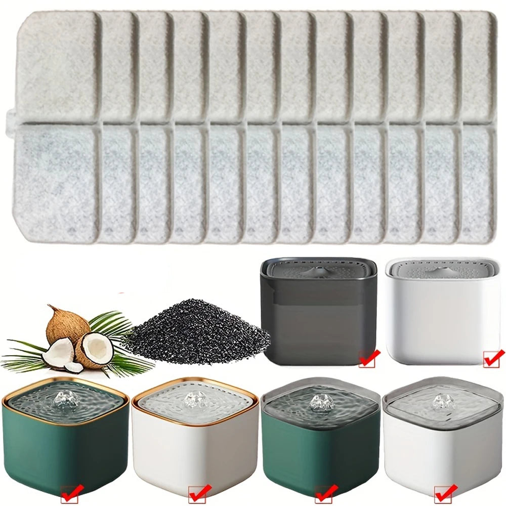12pc/24pc pet water distributor filter cat drinking water filter filter (this product only has chip)