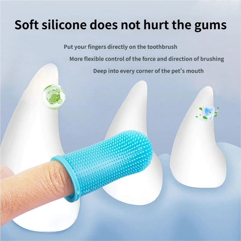 Pet Supplies, Dog & Cat Finger Toothbrush, Ultra Soft Teeth Cleaning Silicone Toothbrush Tool, Universal Cleaning Product for Do