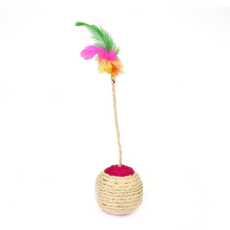 1-3pcs Feather Toys Training Kittens Pet Cat's Accessories Scratching Ball Things for Cats Supplies Products Home Garden