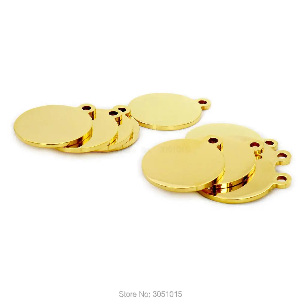 Wholesale 20Pcs Stainless Steel Personalized Pet ID Tag Dog For Dogs Cats Puppies Round Metal Nameplate Pet Products Plate
