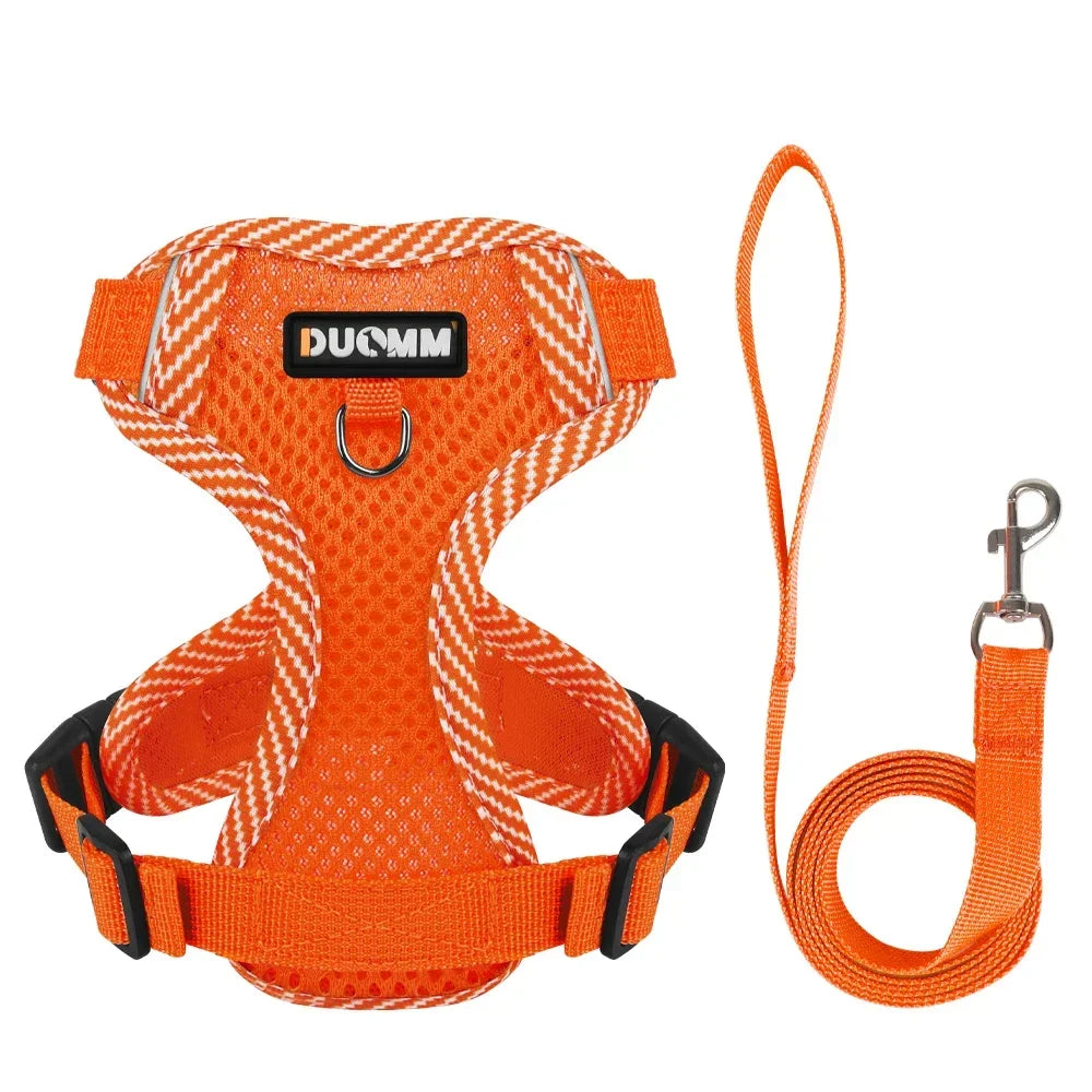 Reflective Breathable Dog Harness and Leash Set Pet Chest Strap Dopamine Pet Supplies Dog Accessories for Small Dogs