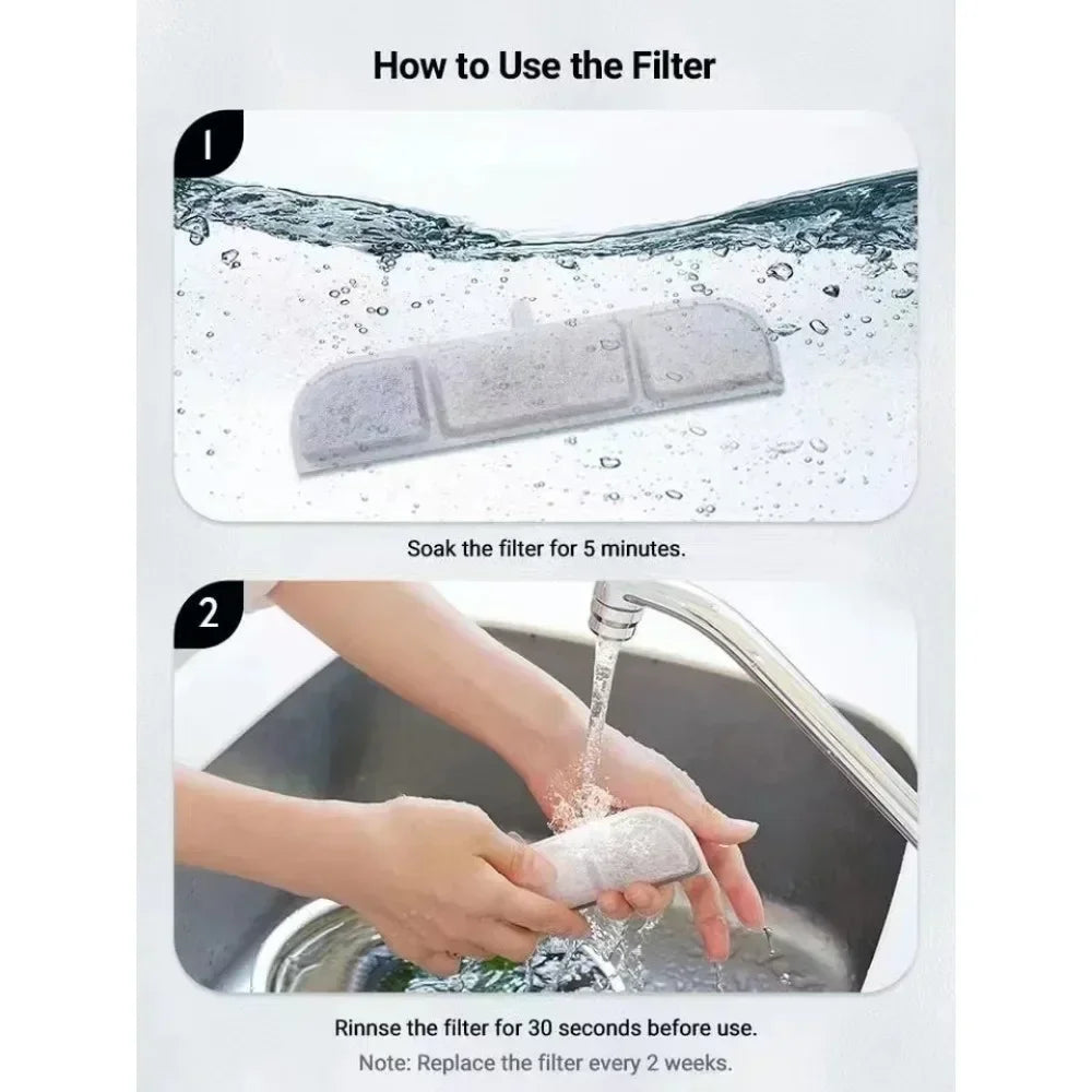 Activated Carbon Filter For WFP6 Dog Cat Water Fountain Replacement Filters For Pet Automatic Drinking Fountain 6/12Pcs