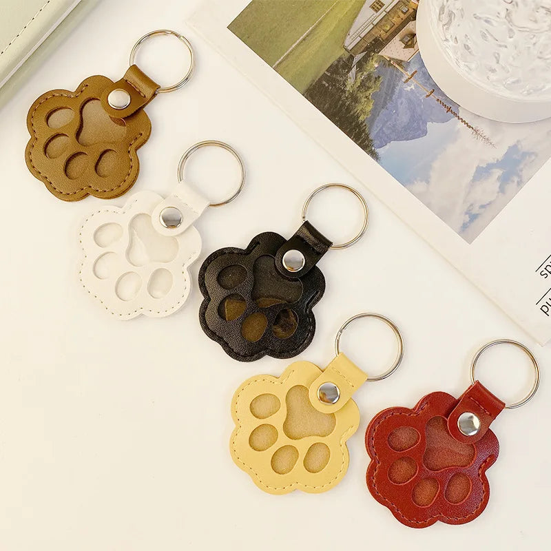 Dog Hair Collector Keychain Leather Pet Memorial Keepsake Fur Storage Pendant Charm Gift Keyring Anti Loss Pendant Accessories