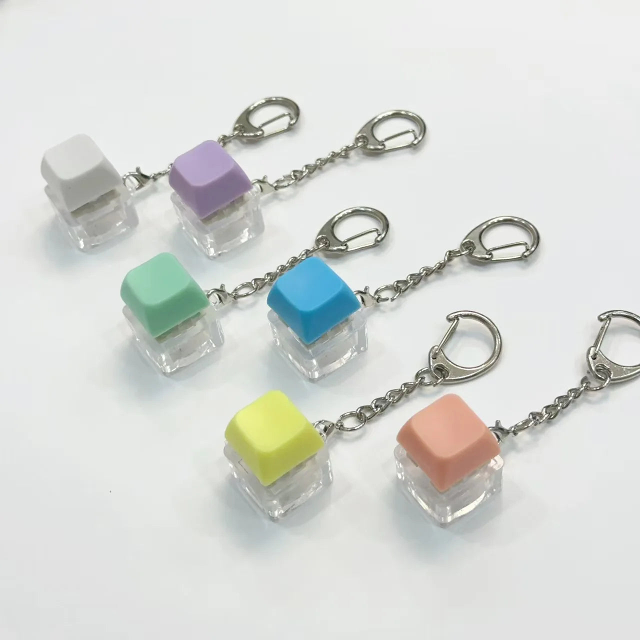 New Creative Personality Stress Relief Toy Cute Cat Paw Keyboard Key Chain Pendant Couple Bag Pendant Toy Gift