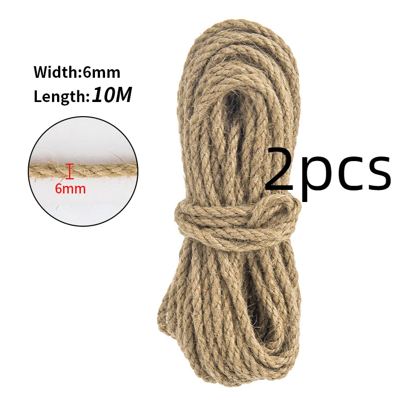 Natural Sisal Rope for Cat Tree DIY Scratching Post Toy Climbing Frame Replacement Kitten Claw Scratch Furniture Handmade Ropes