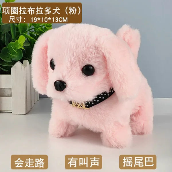 Electric Plush Dog Toy Walking Barking Moving Machine Simulation Plush Pet Toy for Dogs Interactive Play and Entertainment