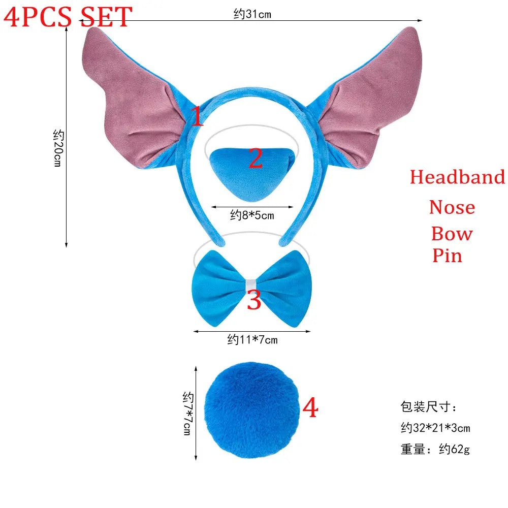 Hawaii Blue Monster Dog Costume Play Accessory Headband Bow Nose Kid Birthday Party Photography Props Experiment 626 Dress up