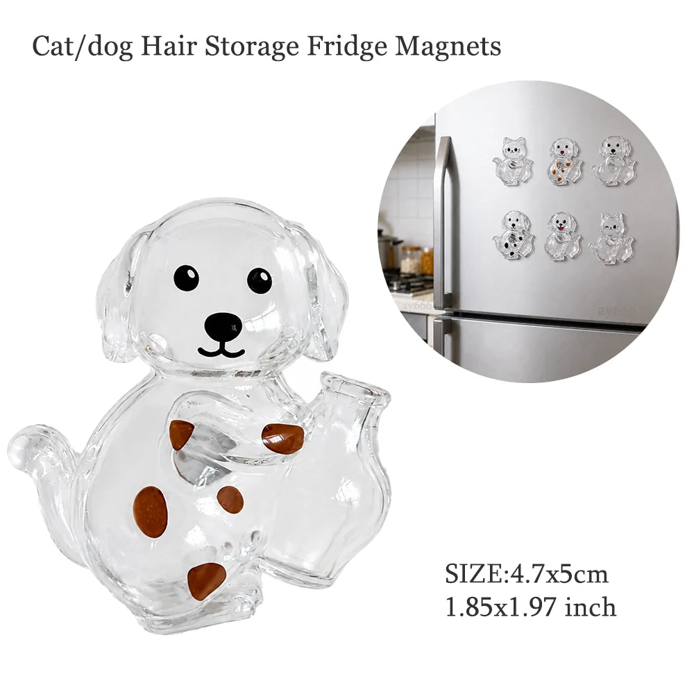 Transparent Cat/Dog Hair Collection Capsule Keychain Kawaii Memorial Pet Cat Dog Hair Capsule for Keychain DIY Pendant Accessory