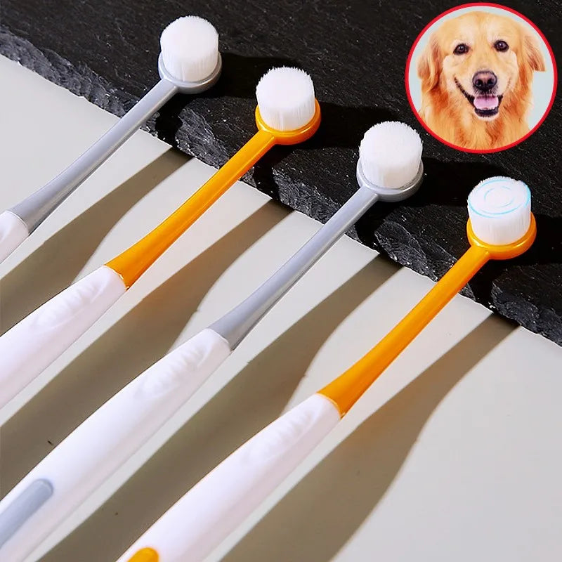 Dog Toothbrush Small Round Head Pet Toothbrush Soft Hair Dogs Toothbrushes Dog Teeth Cleaning Dense Cat Tooth Brush Pet Products