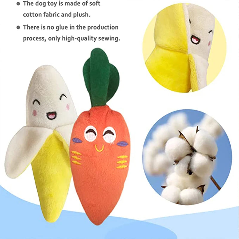1PC Puppy Dog Plush Squeaky Toys for Small Medium Dogs Bone Aggressive Chewers for Pet Cat Products Puppy Accessories