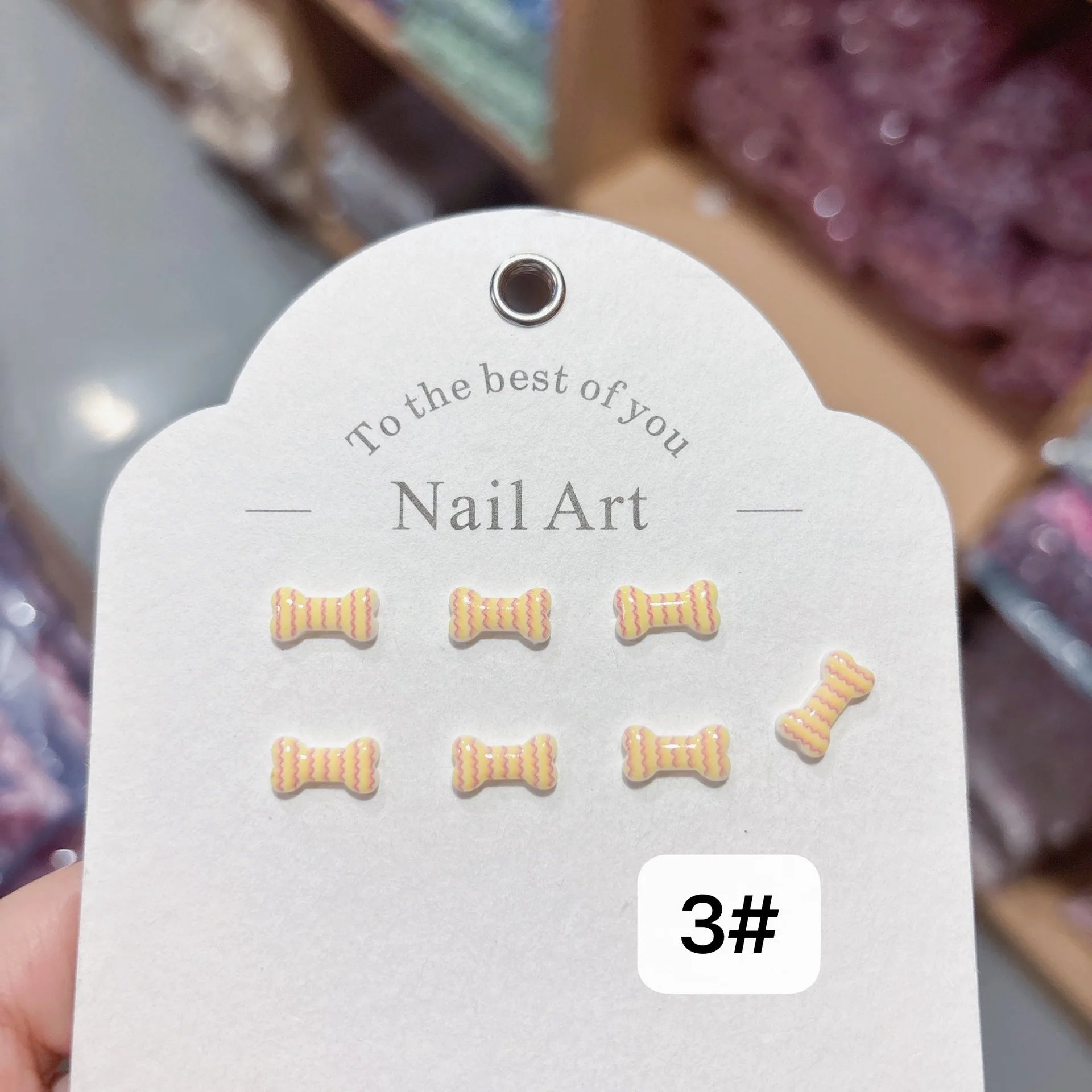 100Pcs Happy Dopamine Dog Bone Nail Charms - 3D Playful Resin Decor for Cheerful DIY Manicures