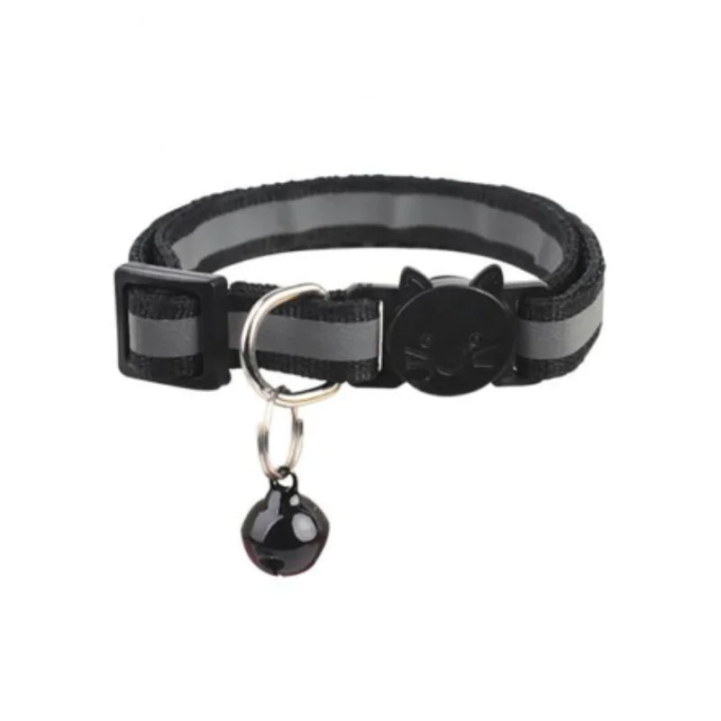 Reflective Breakaway Cat Collar Neck Ring Necklace Newborn Puppy Dog Collar Colorful Bell Collar for Cats Pet Kitten Products