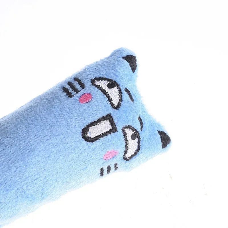 Interactive Mini Cat Toy Cute Plush Funny Squeaky Catnip Chew Toy for Kittens Pet Accessories Teeth Grinding & Interactive Play