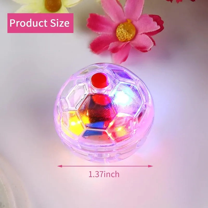 Cat Transparent Glowing Ball Toy Flashing Interactive LED Touch Activated Glowing Ball Suitable Kitten Puppy Running Exercise