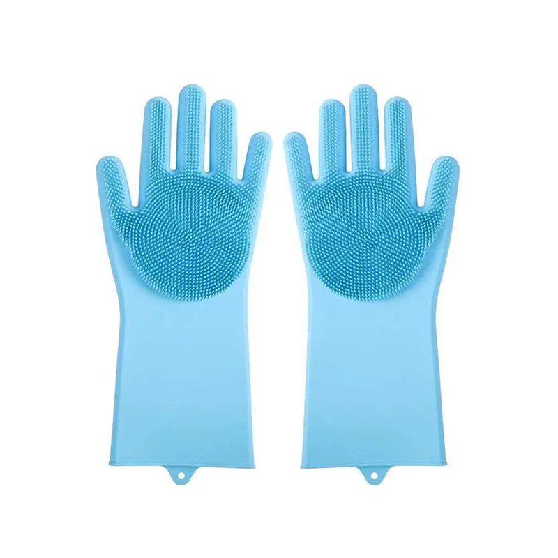 Pet Grooming Bathing Gloves Dog Cat Bathing Shampoo Scrubber Magic Massaging Cleaning Cleanner Sponge Silicon Hair Removal Glove