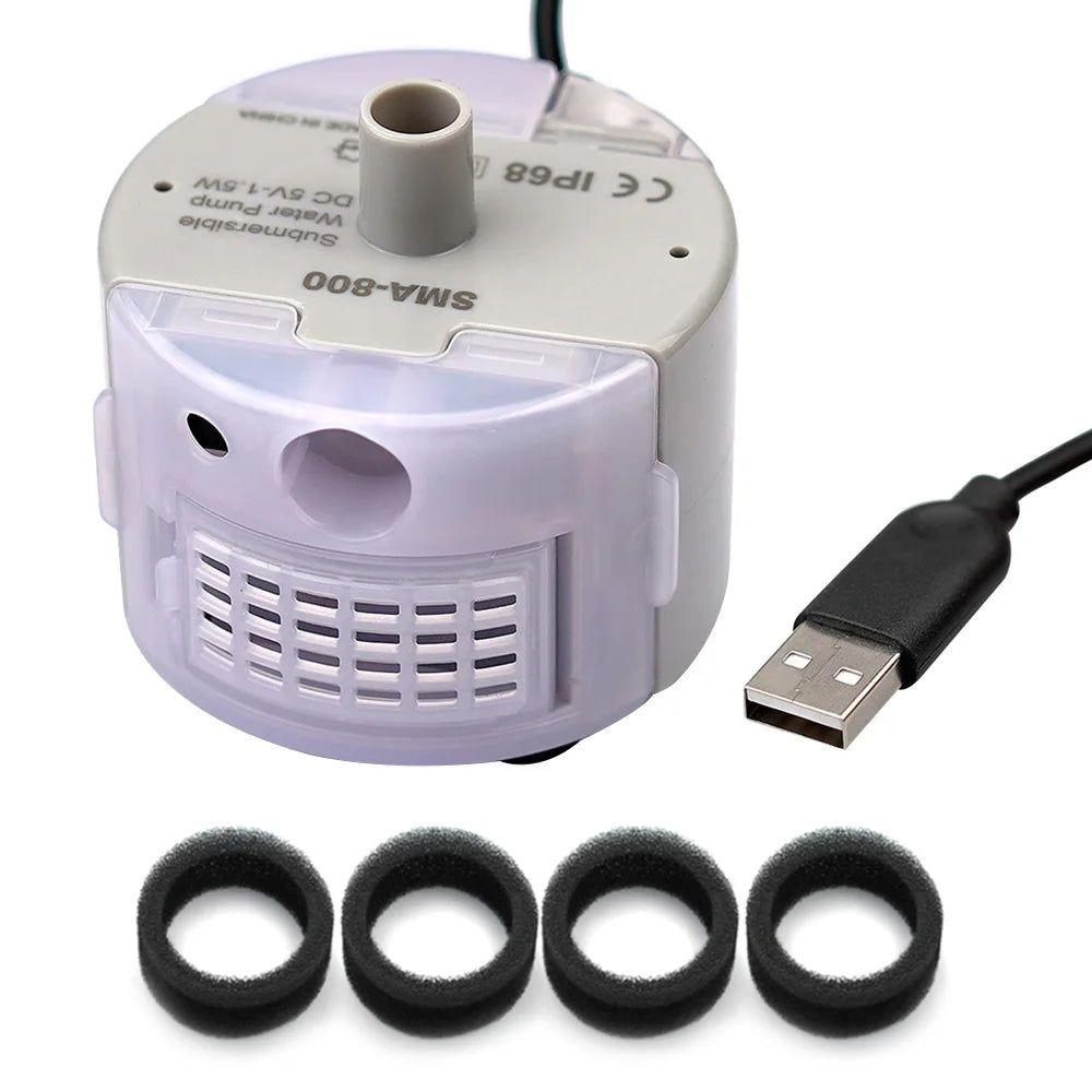 SMA-800 USB interface round water pump Stainless steel pet water dispenser pump Finished product